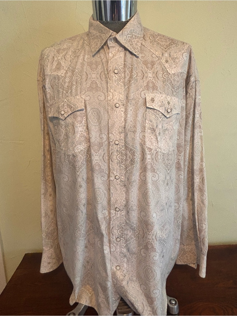 Stetson Cream Paisley Western Snap-Front Shirt
